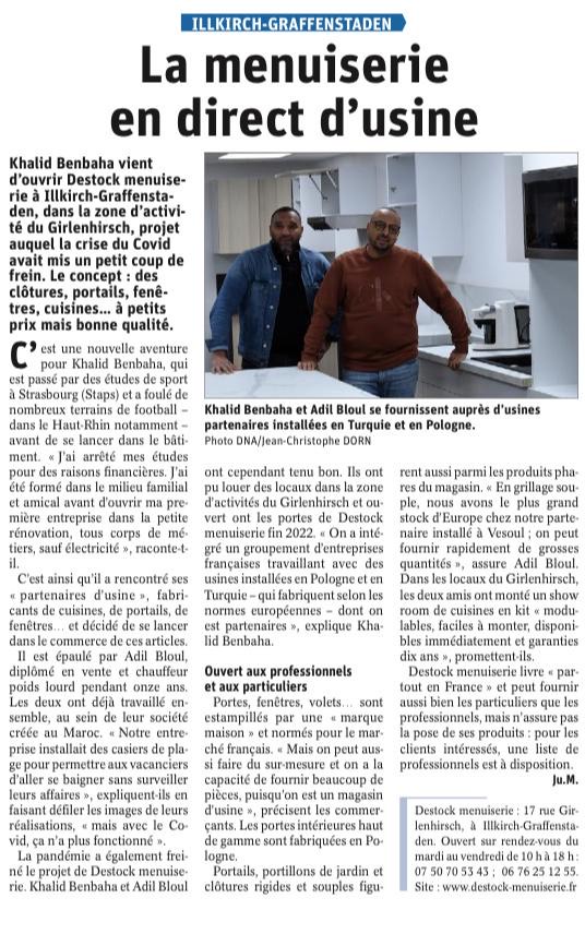 Article de presse : DNA Erstein 0